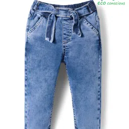 Babyoye Cotton Elastane Woven Full Length Solid Dyed Denim Jeans - Blue-picture-22