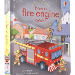 Usborne Peep Inside How A Fire Engine Works By Lara Bryan - English image 2