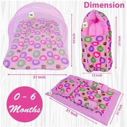 Babytoons Baby Bedding for New Born Sleeping Essential Combo (0-6 Months) Pink image 3