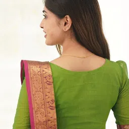 Snofi Creation Women Woven Design V-Neck Jacquard Kurta With Dupatta image 2