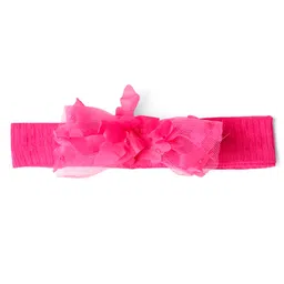 Mark & Mia Cotton Frill Sleeves Frock & Head Band with Pearl Detailing- Fuchsia image 4