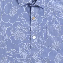 The Magic Wand Cotton Woven Full Sleeves Floral Printed Kurta & Pyjama Set - Lavender image 5