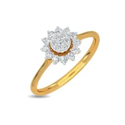 Kisna Diamond & Gold Jewellery Cady 14k (585) Diamond & Gold Ring For Women-picture-13