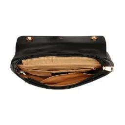 Caprese Black Lexi Medium Leather Cross Body Bag image 5