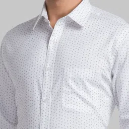 Raymond Green Cotton Slim Fit Printed Shirt image 5