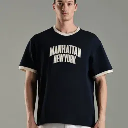 Tommy Hilfiger Navy Cotton Comfort Fit Printed T-Shirt-picture-28