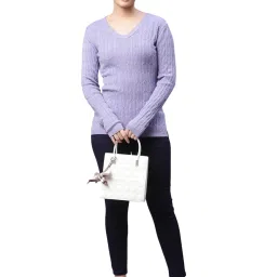 Global Republic Purple V Neck Pullover image 5