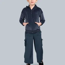 Plum Tree Girls Navy Cargo Pants-image-55