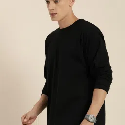 Difference of Opinion Black Cotton Loose Fit Oversized Crew T-Shirt image 3