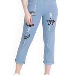 MIRAKSH Girls Comfort Regular Fit Mid-Rise Low Distress Cropped Jeans-picture-53