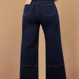Miss Chase A+ Blue Denim Solid High Rise Jeans image 2