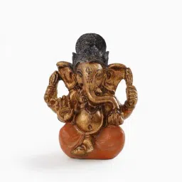 Pure Home and Living Gold, Orange Polyester Showpieces & Figurines image 3