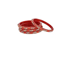 SOMIL Set Of 20 Artificial Stones Studded Glass Bangles image 2