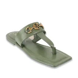 Catwalk Women's Green T-Strap Sandals-image-9