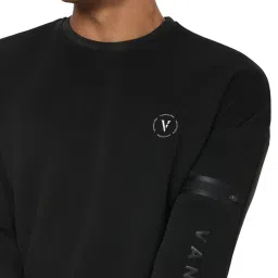 Van Heusen Black Regular Fit Printed Sweatshirt image 4