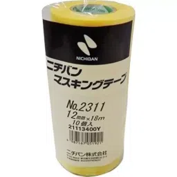 NICHIBAN Masking Tape Yellow 24 mm x 18 m, No.2311 (Pack of 50 Roll)-image-43