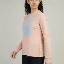 Royal Enfield Pink Cotton Printed Short Sleeves T-Shirt image 3