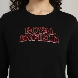 Royal Enfield Black Cotton Printed Long Sleeves T-Shirt image 4