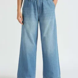 Pepe Jeans Blue Cotton High Rise Flared Jeans-picture-22