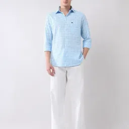 AD by Arvind Aqua Regular Fit Checks Shirt image 4
