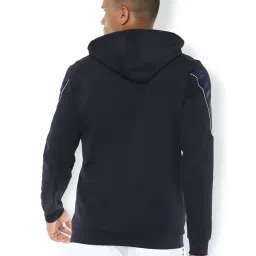Van Heusen Navy Regular Fit Printed Hooded Sweatshirt image 2