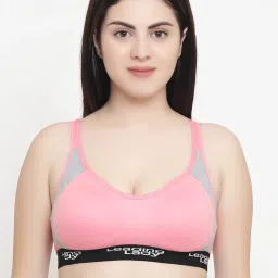 Leading Lady Pink Non-Wired Non-Padded Sports Bra image 1