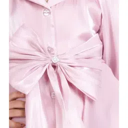 Peppermint Kids Pink Solid Shirt Dress image 5