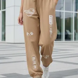 Bewakoof Beige Loose Fit Printed Joggers-picture-15