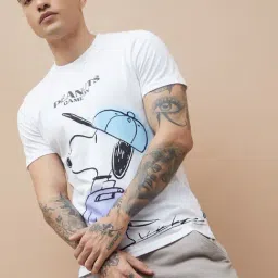 Fame Forever By Lifestyle White Cotton Regular Fit Printed T-Shirt-picture-44