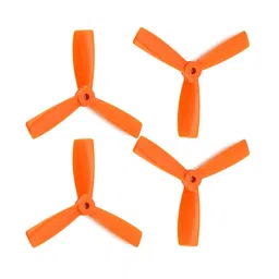 Orange HD Propellers 5045(5X4.5) Tri Blade Bullnose Polycarbonate Orange 2CW+2CCW-2pairs image 1