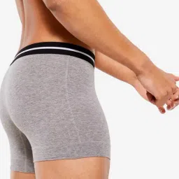 Domyos by Decathlon Grey & Red Slim Fit Trunks - Pack Of 2 image 3