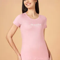 Honey by Pantaloons Pink Cotton Printed T-Shirt-image-55