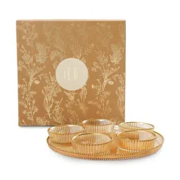 Pure Home and Living Solid Gold Glass 1 Piece Serving Platters-picture-38