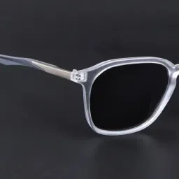 Voyage Black Polarised and UV Protected Lens Square Unisex Sunglasses image 2