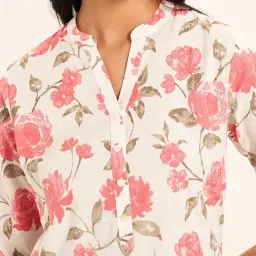 Rangmanch By Pantaloons White Regular Fit Printed Kurta image 5