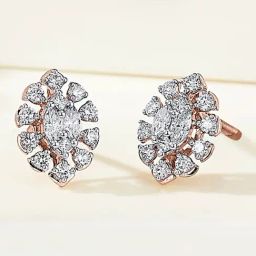 P.N.Gadgil Jewellers Everlasting Spark 18kt Yellow Gold & Diamond Stud Earring For Woman-picture-3