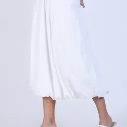 showoffff Showoff White Cotton Regular Fit Skirt image 3