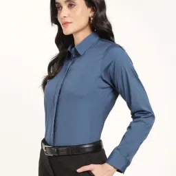 Hancock Grey Cotton Regular Fit Shirt image 4