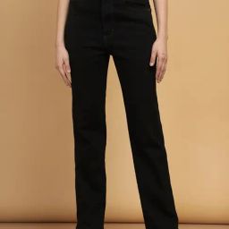 Wrangler Black Straight Fit High Rise Jeans-picture-24