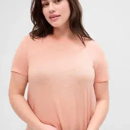 GAP Peach Rayon Solid Relaxed Fit Top-picture-29