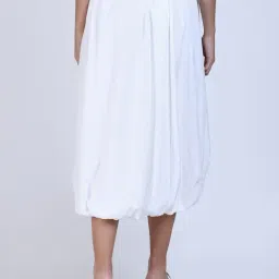 showoffff Showoff White Cotton Regular Fit Skirt image 2