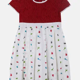 YOUNG BIRDS Polka Dot Print A-Line Dress-image-49