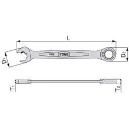 TONE Quick Ratchet Glasses Wrench 12 mm, RMQ-12 image 3