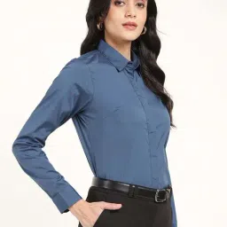 Hancock Grey Cotton Regular Fit Shirt image 3