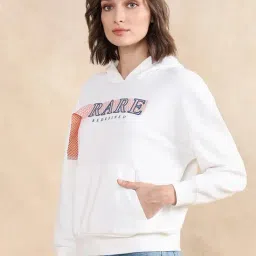 RAREISM Off White Cotton Blend Printed Long Sleeves Sweatshirt image 4