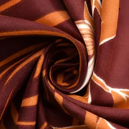 Aura Brown & Peach-Colored 8 Pieces Floral Printed 160 TC Diwan Set image 3