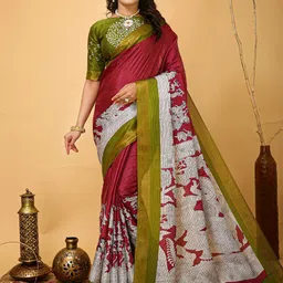 Mitera Ethnic Motifs Zari Art Silk Saree-picture-25