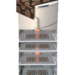 Dakshya Industries Fridge Top Cover and Fridge Mat Combo Set of 5-picture-27