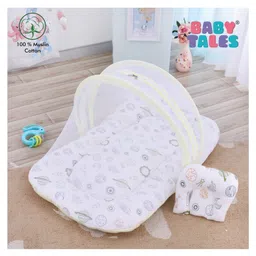 Baby Tales Muslin Baby Bedding With Mosquito Net - Yellow-image-89