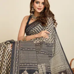 SHANVIKA Ethnic Motifs Print Pure Cotton Saree image 4